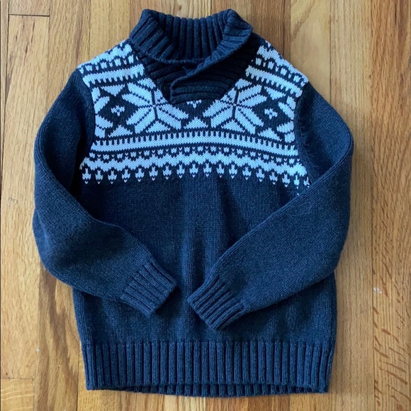 Knit Cowl Neck Boys Sweater - Picture 5 of 7